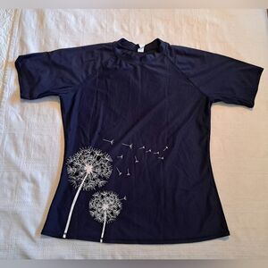 Dandelion women's size XL navy swim rash guard, EUC